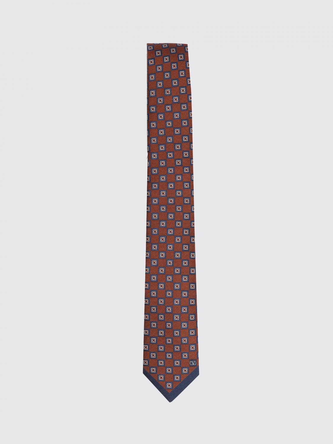 Valentino Garavani Floral Print Silk Tie with VLogo Signature · OS
