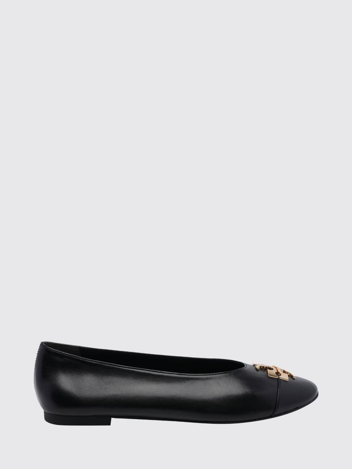 Tory Burch Charlie Ballet Flats in Smooth Leather with Double T Logo