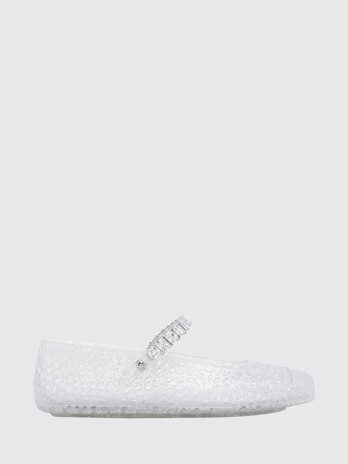 Jimmy Choo The Jelly Mary Jane Flats in Perforated PVC with Crystals