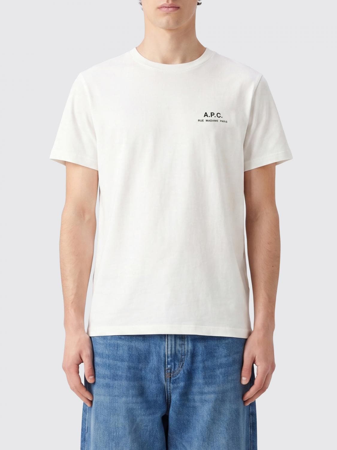 A.p.c. A. P.C. Cotton T-Shirt with Contrast Logo on the Chest