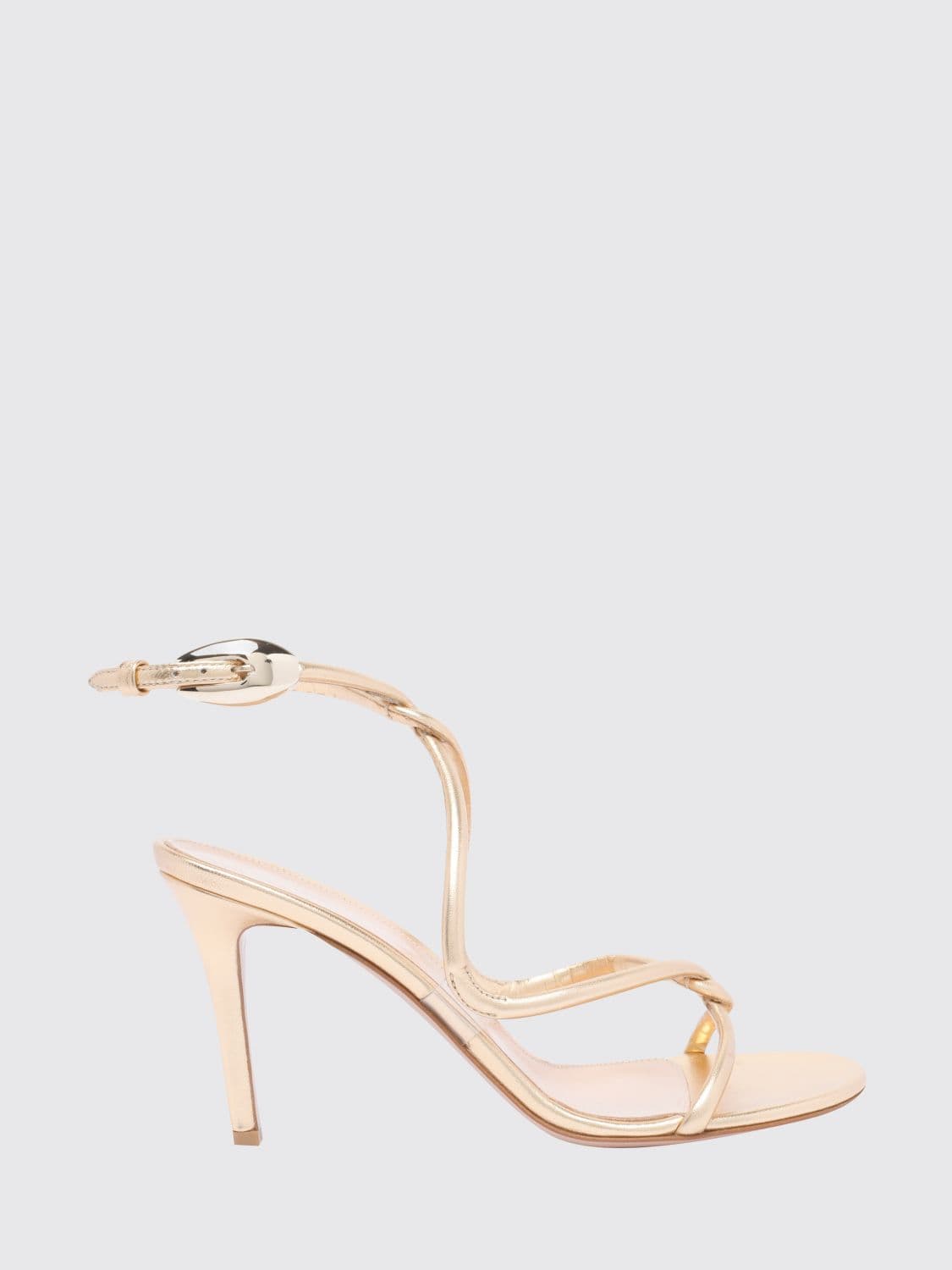 Gianvito Rossi Jungle Mamba Laminated Nappa Leather Sandals with High Heel
