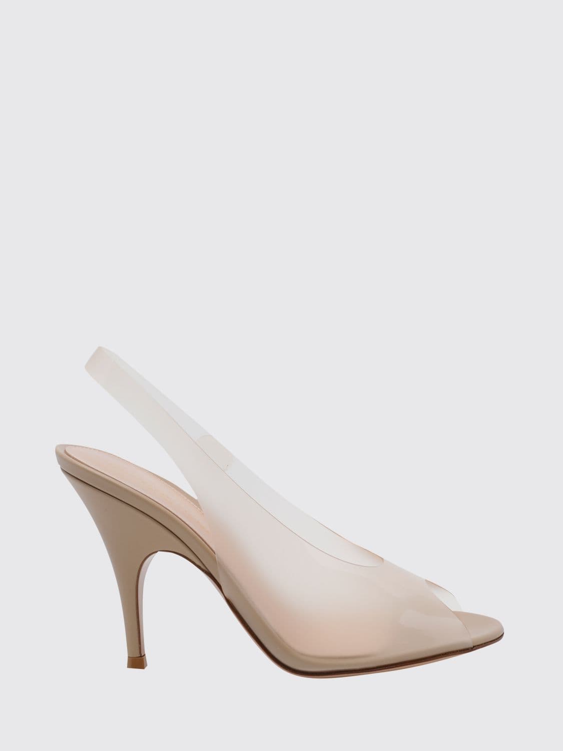 Gianvito Rossi Amelie PVC and Leather Slingback Sandals with High Heel