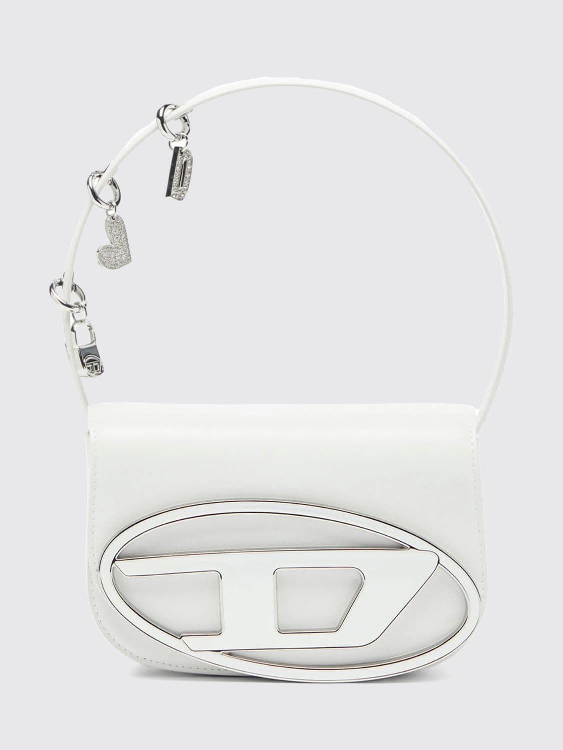 Diesel 1DR Mini Bag in Smooth Leather with Oval D Logo and Removable Charm