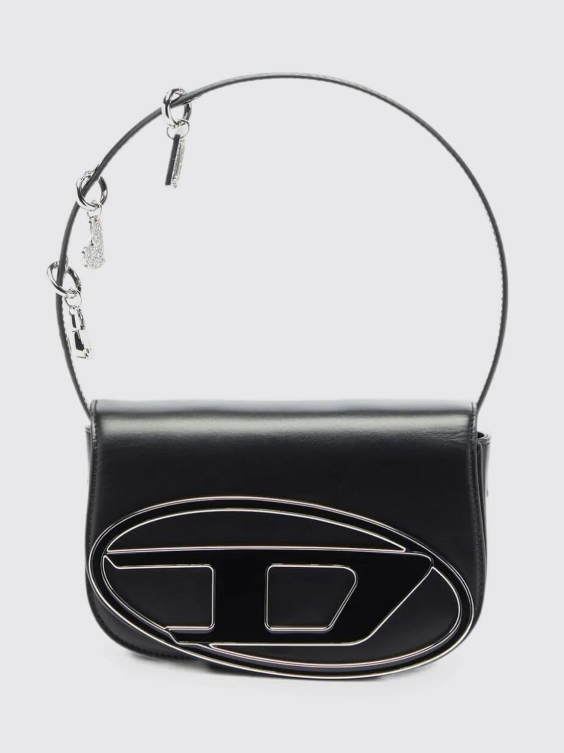 Diesel 1DR Mini Bag in Smooth Leather with Oval D Logo and Removable Charm · OS