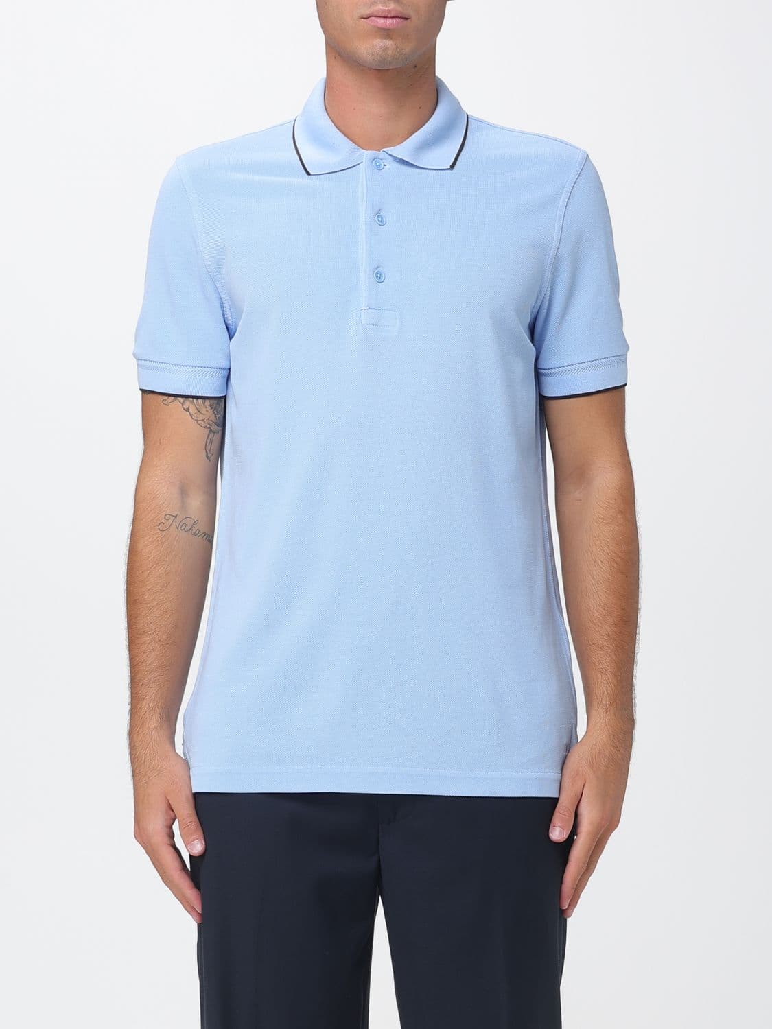 Tom Ford Slim Fit Cotton Polo Shirt with Contrast Tipping