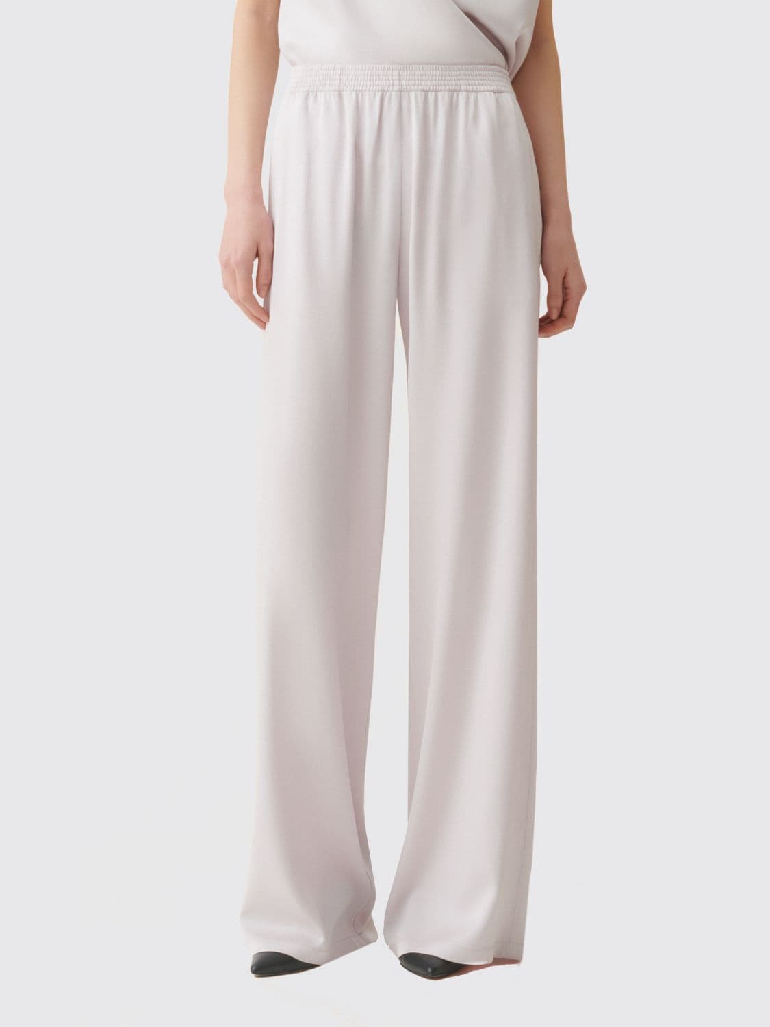 Fabiana Filippi High-Waisted Wide-Leg Palazzo Trousers with Elastic Waistband