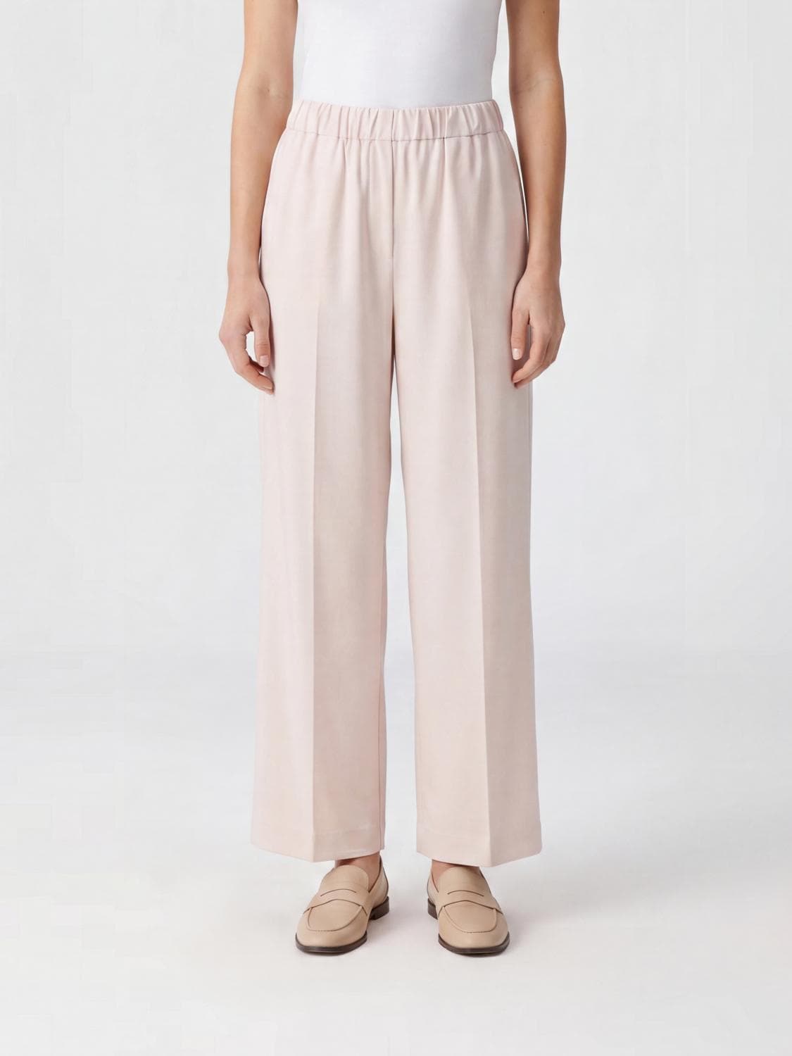 Fabiana Filippi High-Waisted Viscose Blend Palazzo Trousers with Monili