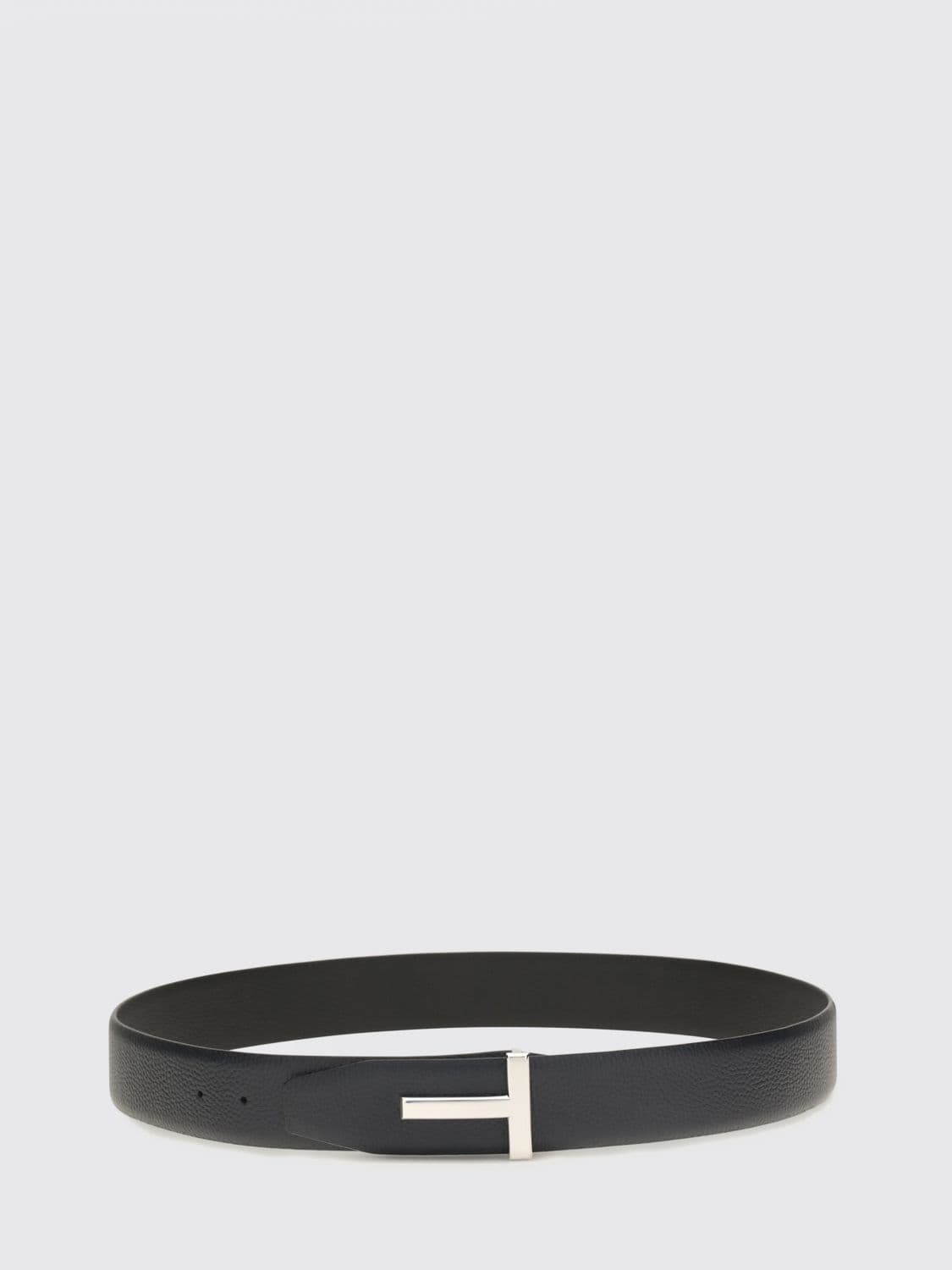 Tom Ford Reversible Pebbled Leather Monogram Buckle Belt