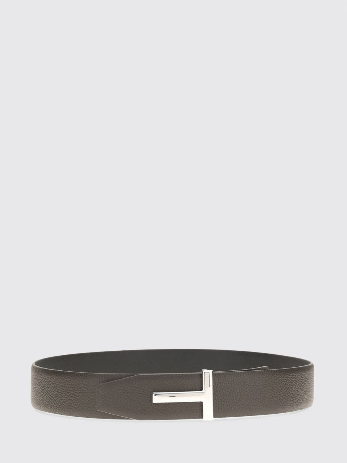 Tom Ford Reversible Pebbled Leather Monogram Buckle Belt