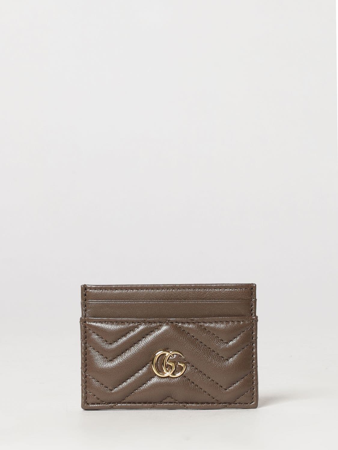 Gucci GG Marmont Quilted Chevron Nappa Leather Card Holder · OS