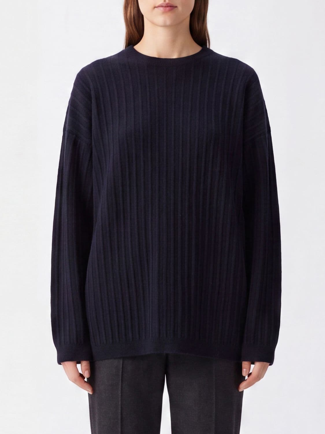 Fabiana Filippi Relaxed Fit Wool Cashmere and Silk Crewneck Jumper