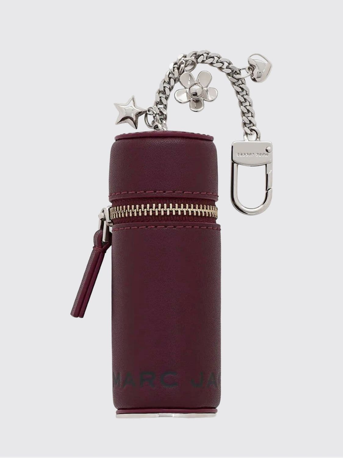 Marc Jacobs The Lipstick Cylindrical Leather Keyring with Charm and Zip