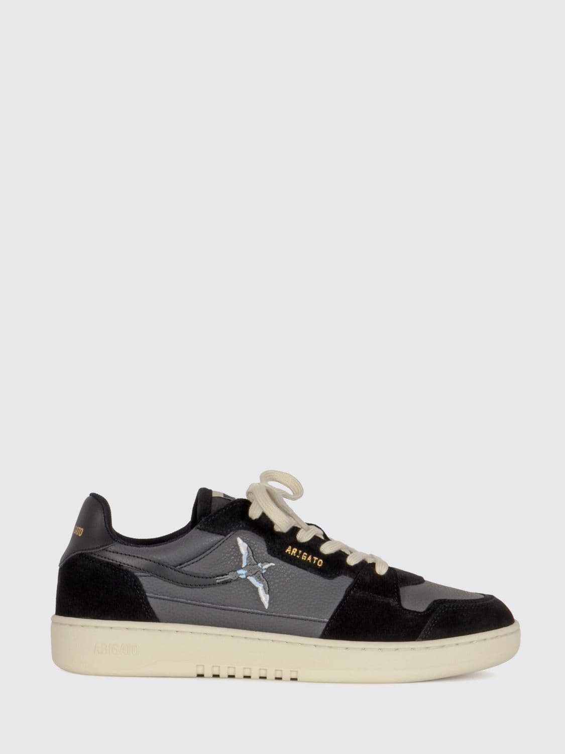 Axel Arigato Bee Bird Low Top Leather and Suede Trainers with Side Embroidery