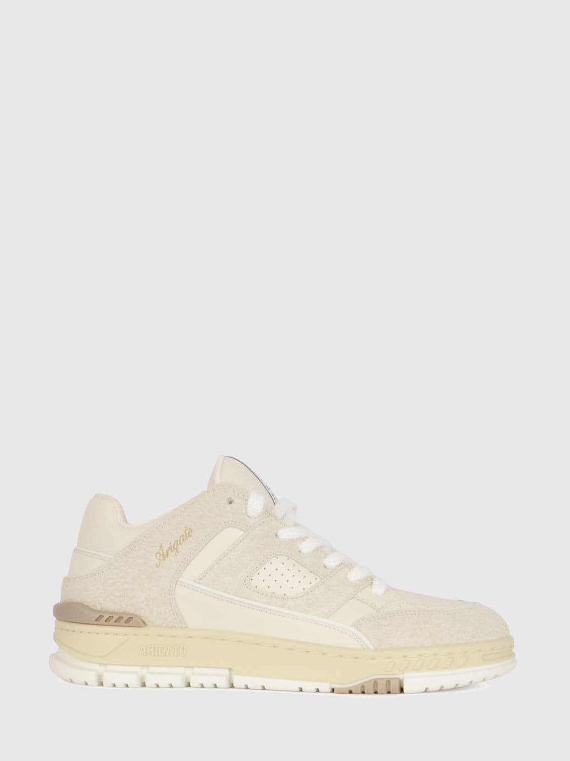 Axel Arigato Area Lo Fluffy Leather and Suede Sneakers with Mesh Interior