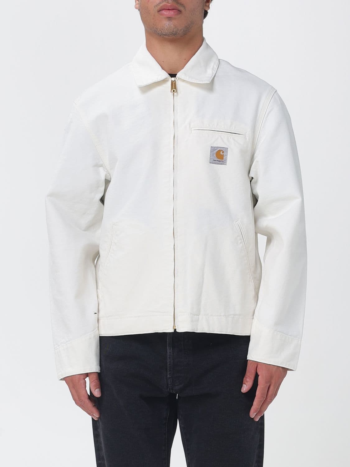 Carhartt Wip Detroit Organic Cotton Canvas Jacket with Velvet Collar