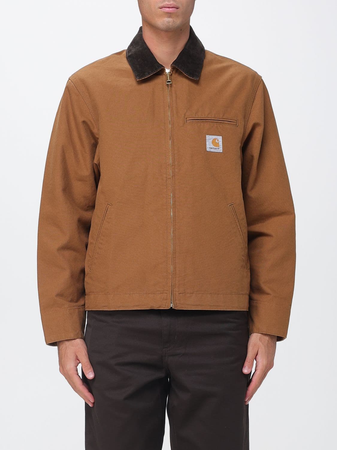 Carhartt Wip Detroit Organic Cotton Canvas Jacket with Velvet Collar