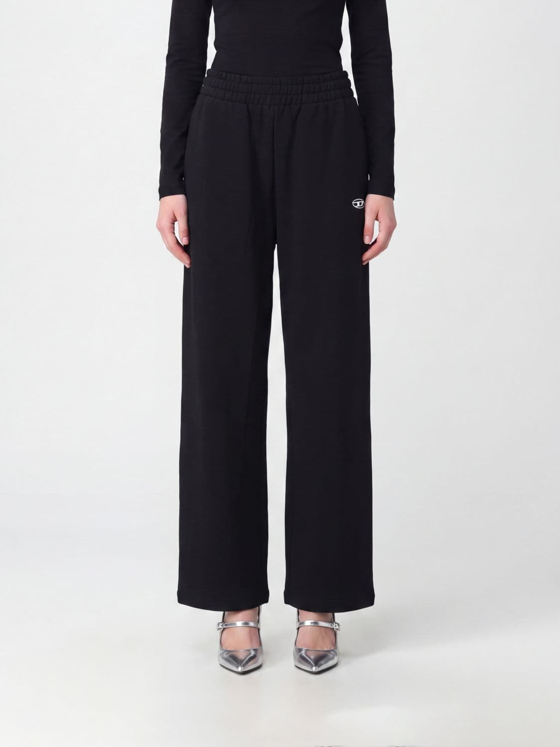Diesel P-Zenia-OD High-Waisted Straight-Leg Cotton Jogging Trousers