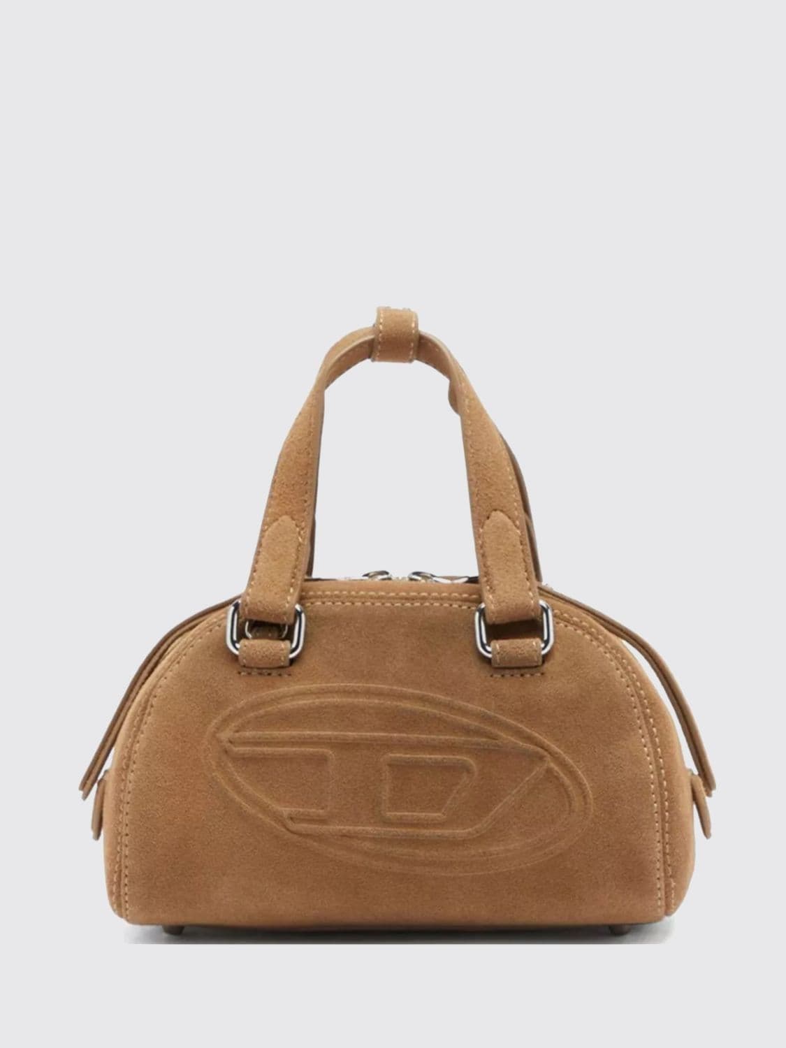 Diesel 1DR Dome Suede Mini Handbag with Oval D Logo · OS
