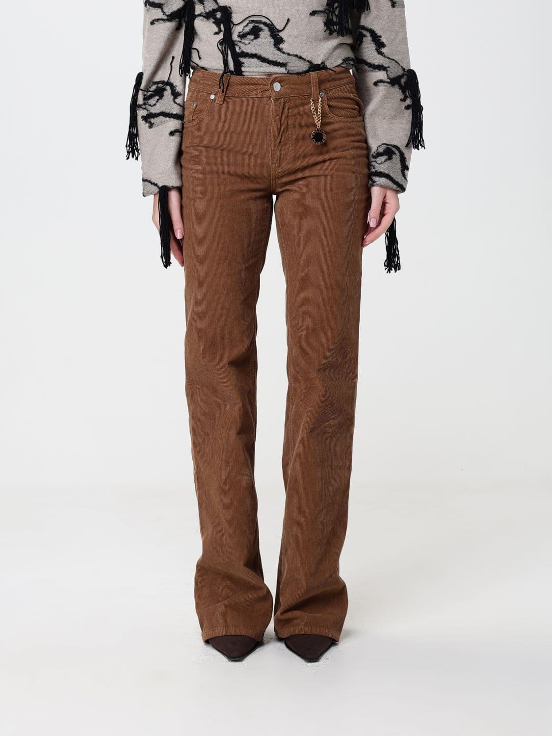 Stella Mccartney Mid-Rise Skinny 5-Pocket Corduroy Trousers