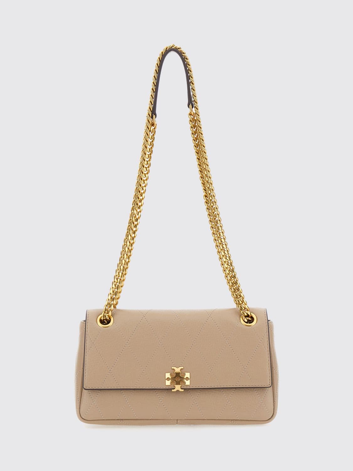 Tory Burch Charlie Quilted Leather Mini Crossbody Bag with Double T Logo
