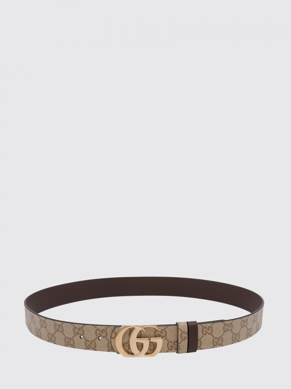 Gucci GG Marmont Reversible Belt in Leather and GG Supreme Fabric