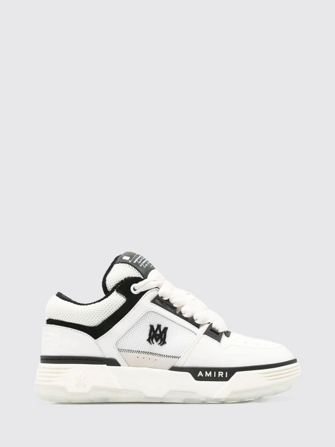 Amiri MA-1 Padded Ankle Leather and Mesh Mid-Top Sneakers