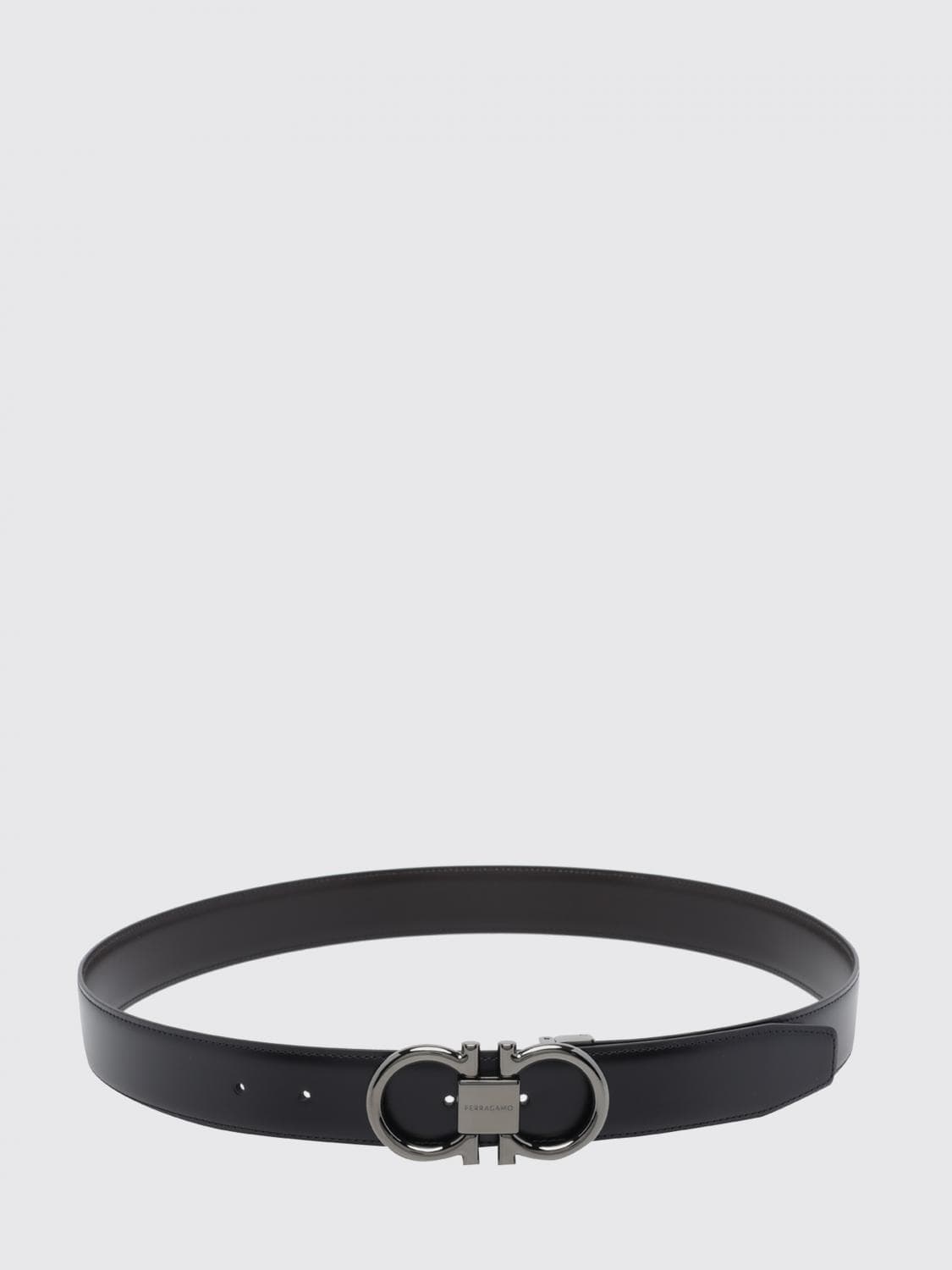 Ferragamo Reversible and Adjustable Gancini Belt in Calfskin Leather