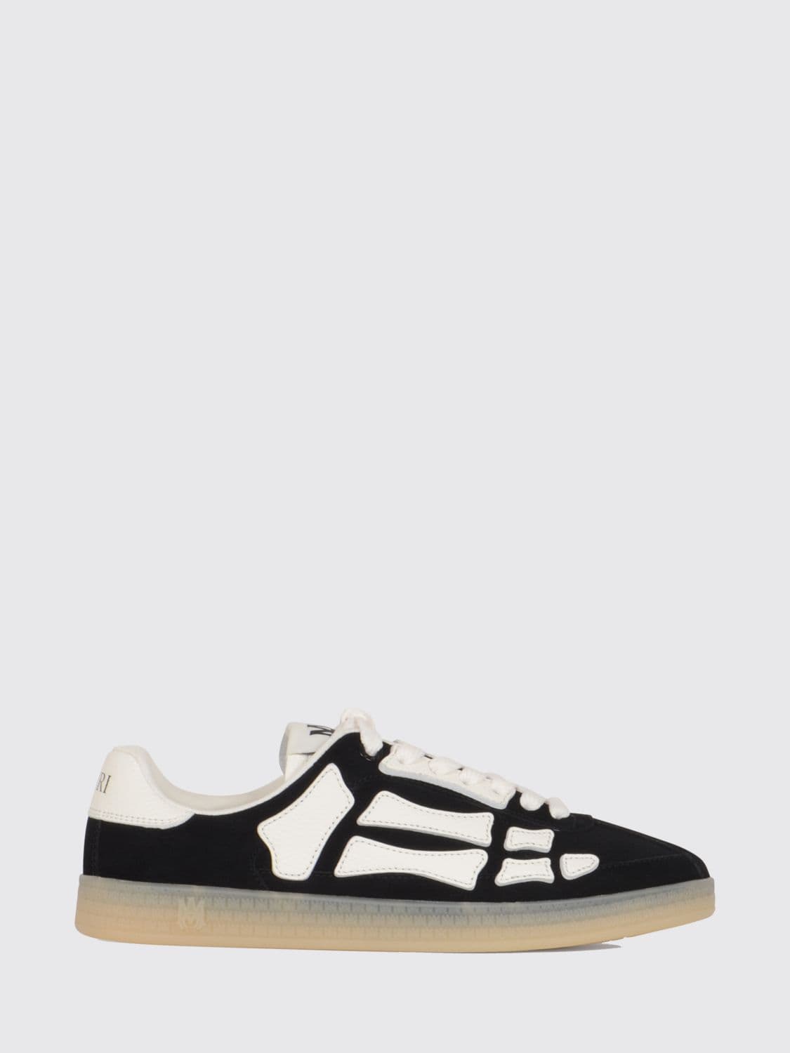 Amiri Pacific Bones Leather and Suede Sneakers with Contrast Appliqué