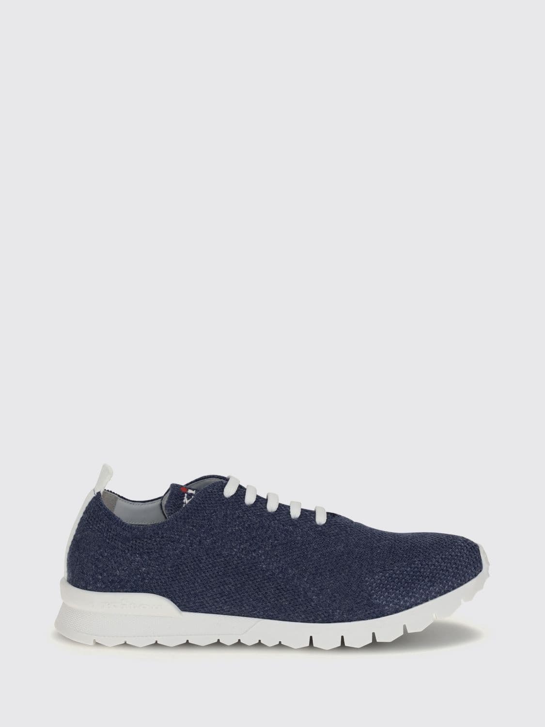Kiton Low Top Sneakers in Stretch Cotton Knit with Lettering Logo