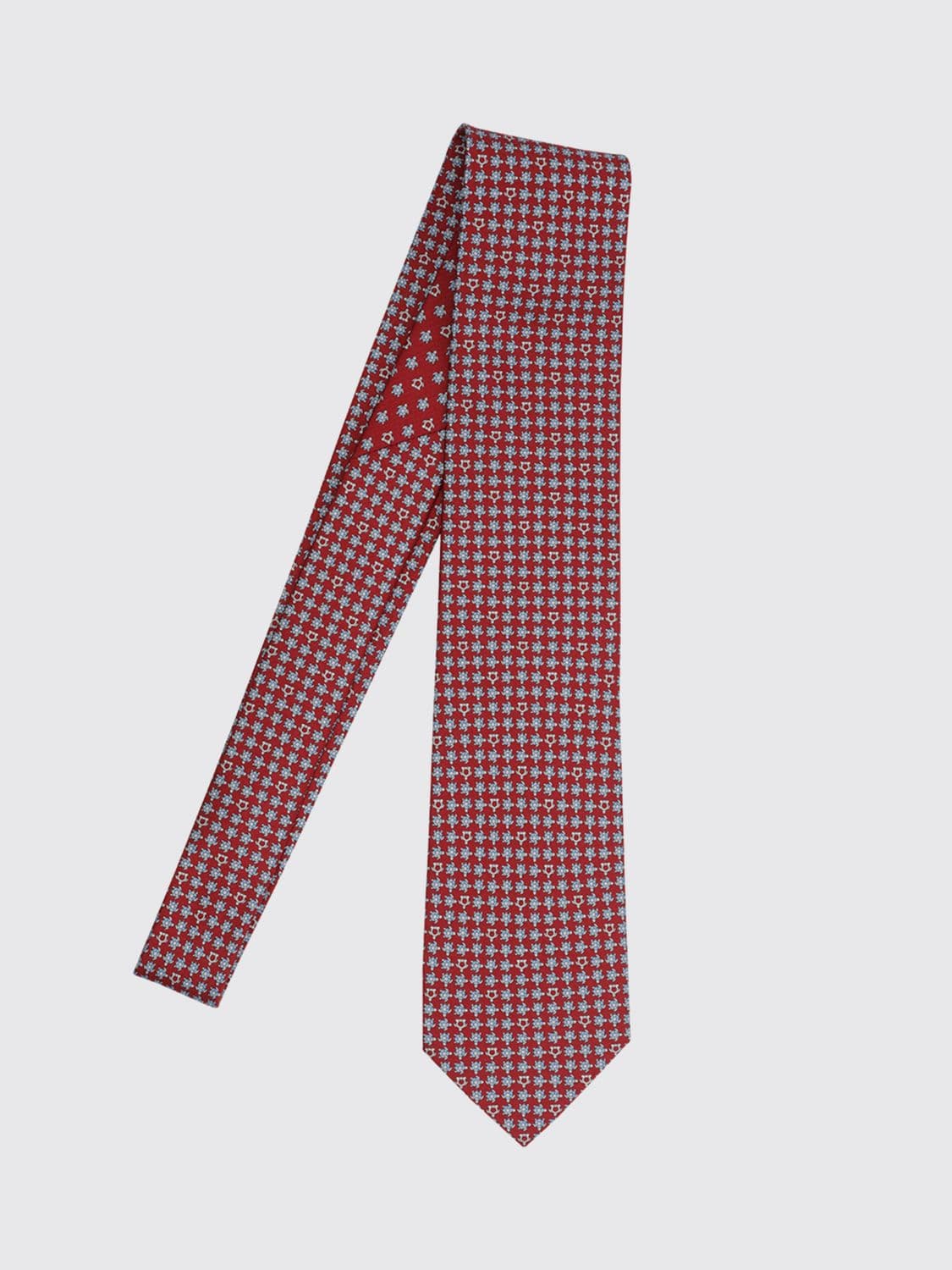 Ferragamo Gancini Monogram Print Silk Tie · OS