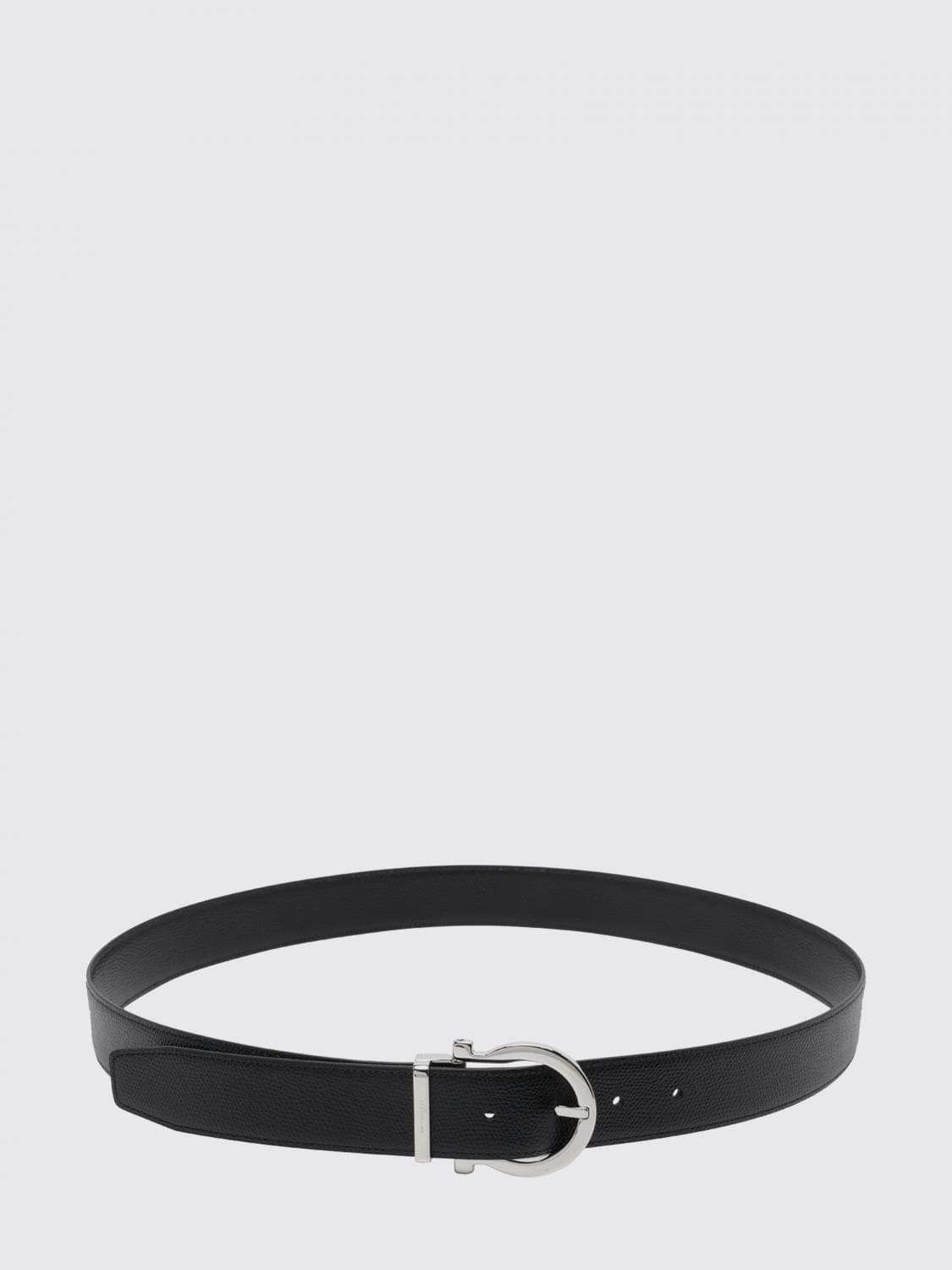 Ferragamo Classic Belt in Smooth Leather with Metallic Buckle
