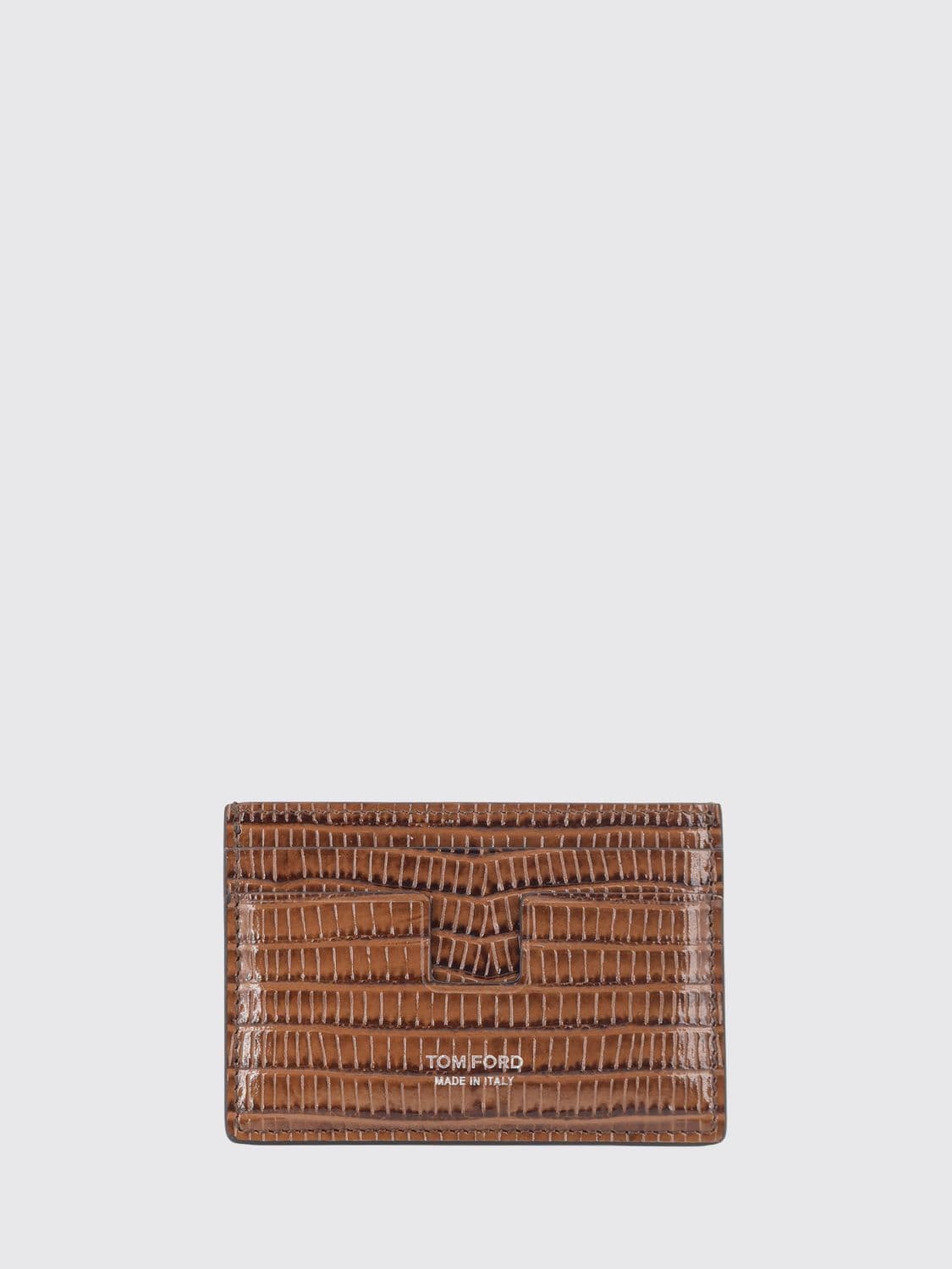 Tom Ford Crocodile-Effect Calfskin Card Holder