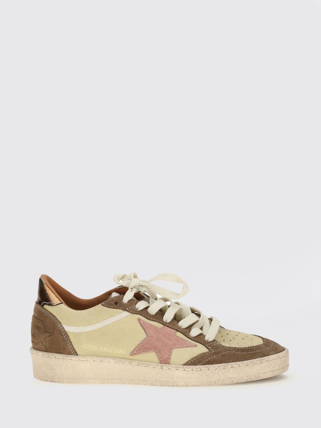 Golden Goose Ball Star Low-Top Trainers in Suede Calfskin with Distressed Effect · 37