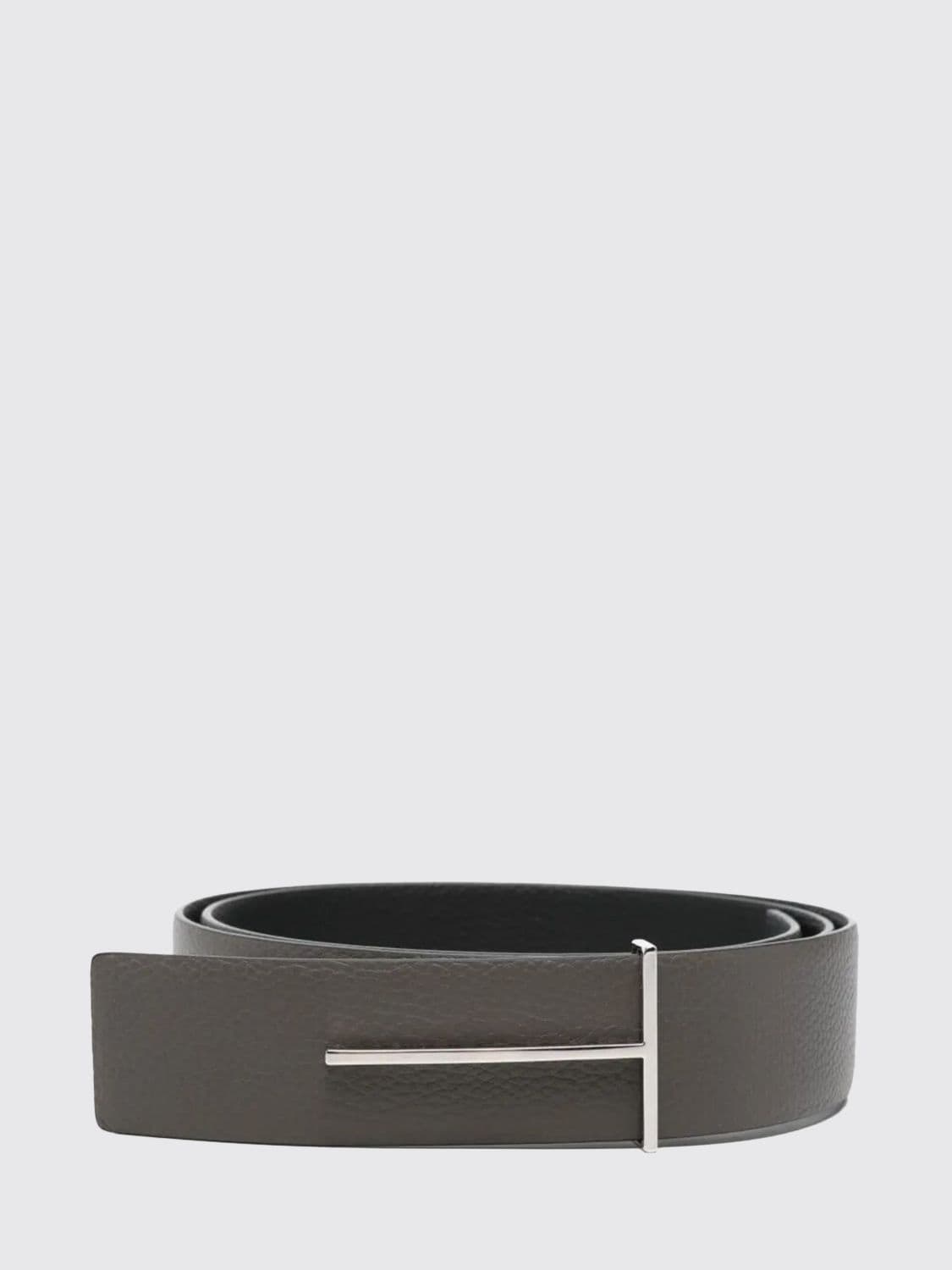 Tom Ford Reversible 4cm Pebbled Leather Belt with T Monogram Buckle · 100