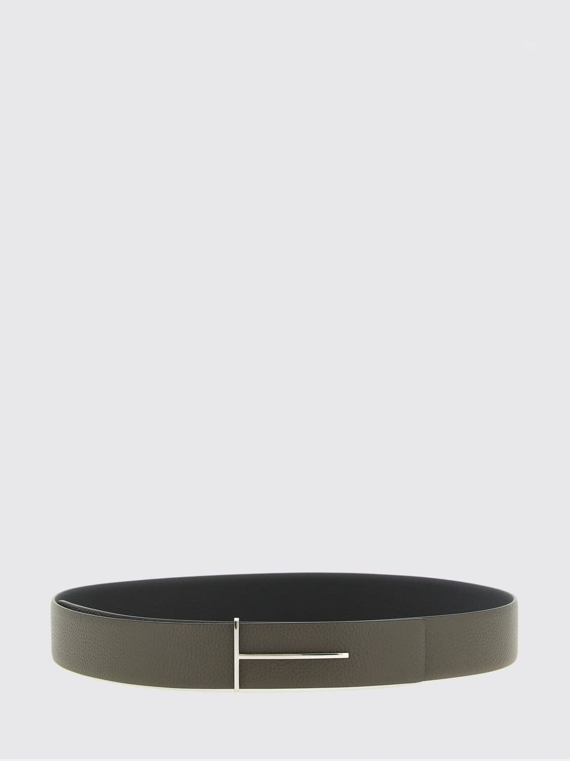 Tom Ford Reversible 4cm Pebbled Leather Belt with T Monogram Buckle