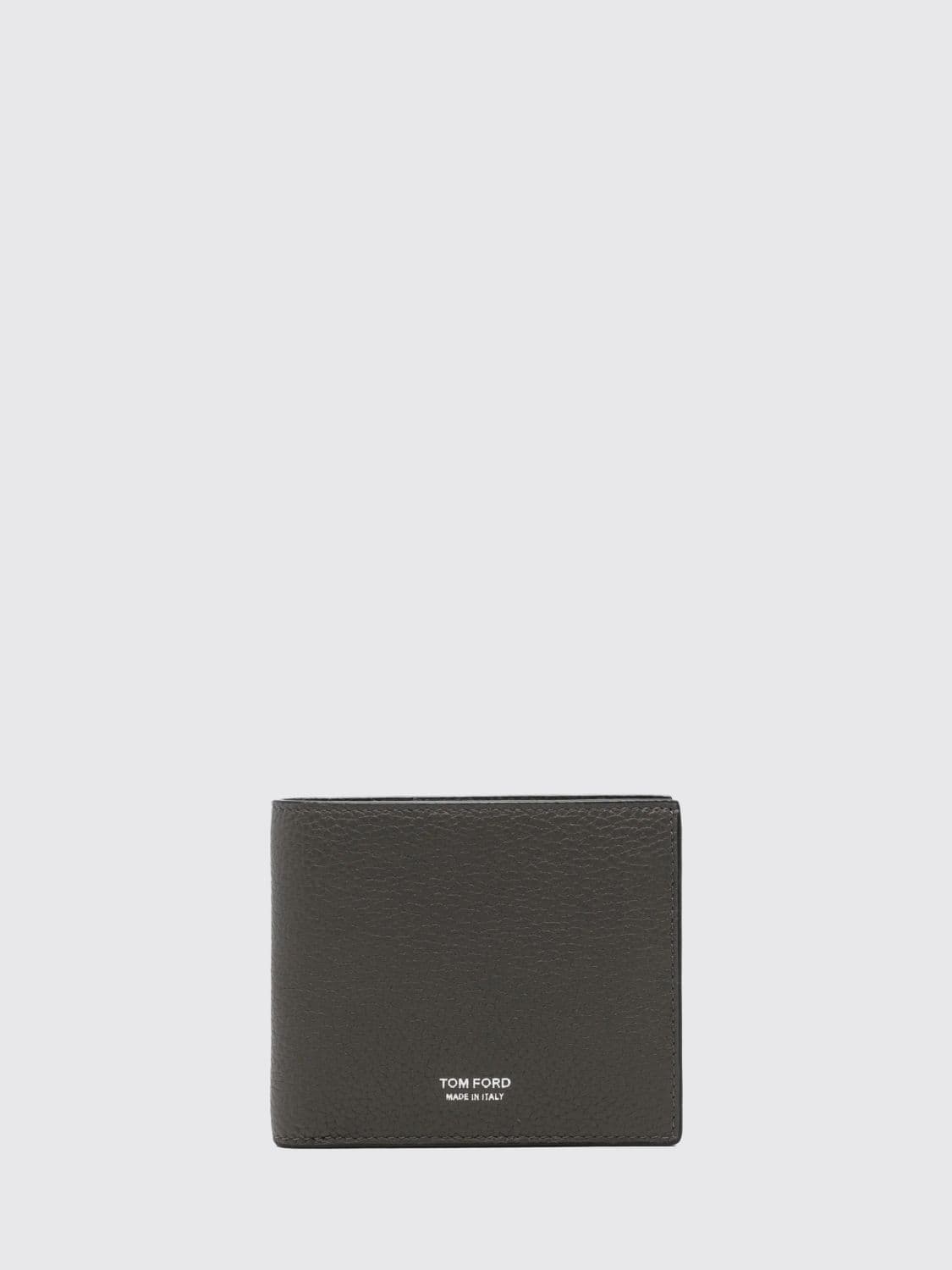 Tom Ford Bifold Calf Leather Wallet with Coin Pocket and Laminated Logo