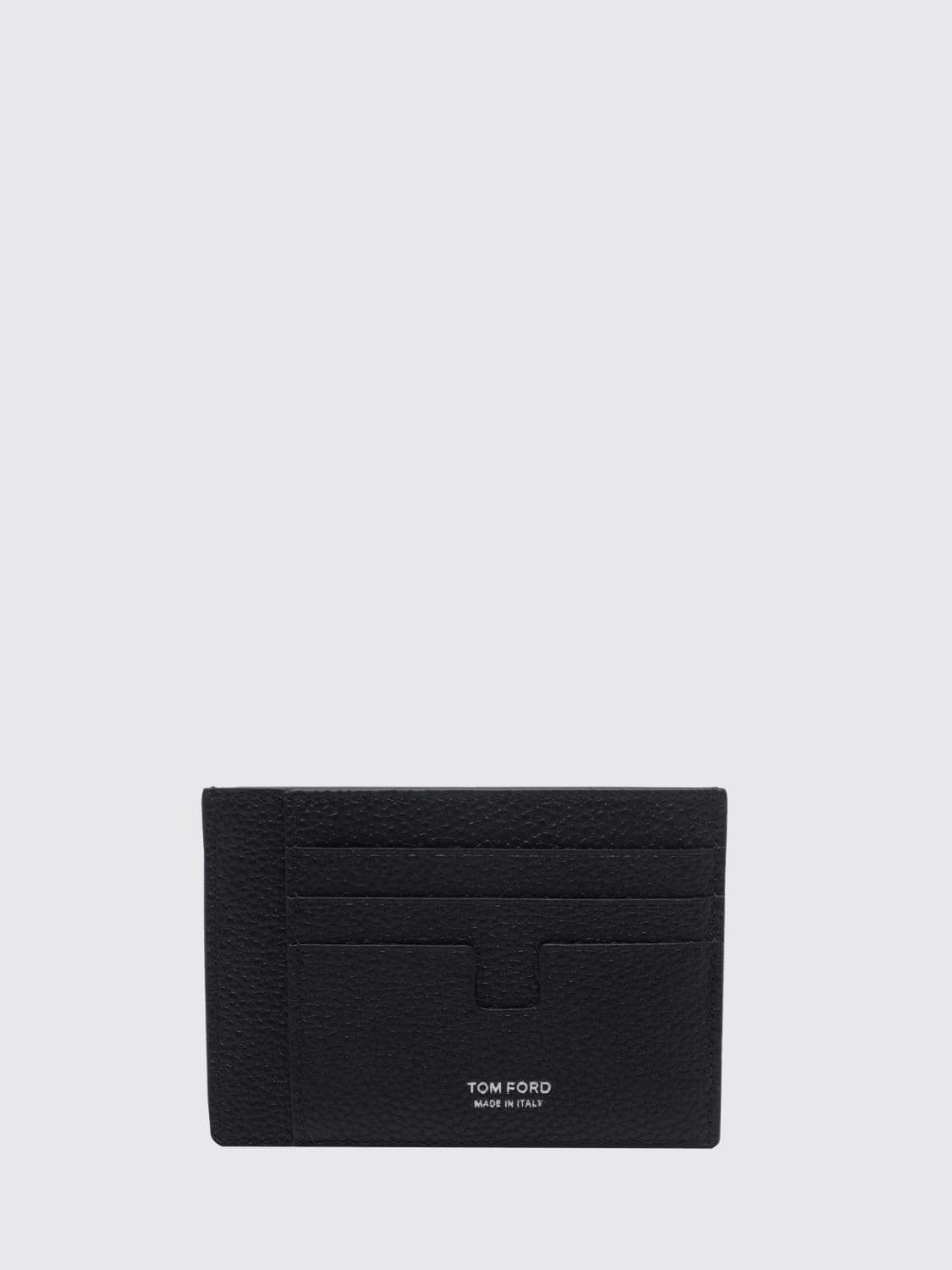 Tom Ford Flat Calf Leather Card Holder with Seven Slots and Laminated Logo