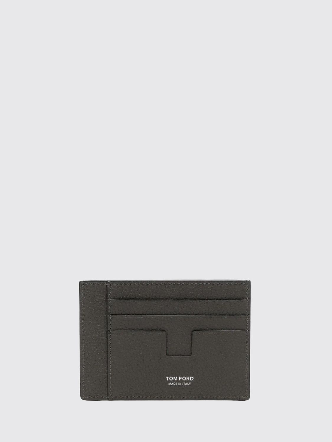 Tom Ford Flat Calf Leather Card Holder with Seven Slots and Laminated Logo · OS