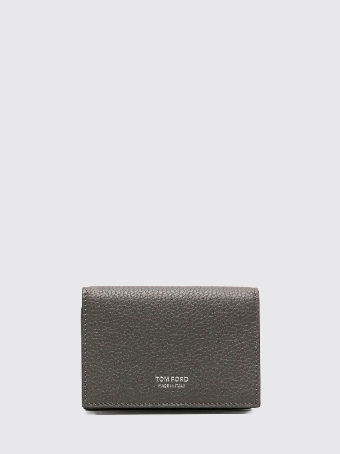 Tom Ford Calf Leather Card Holder with Flap and Snap Button Closure · OS