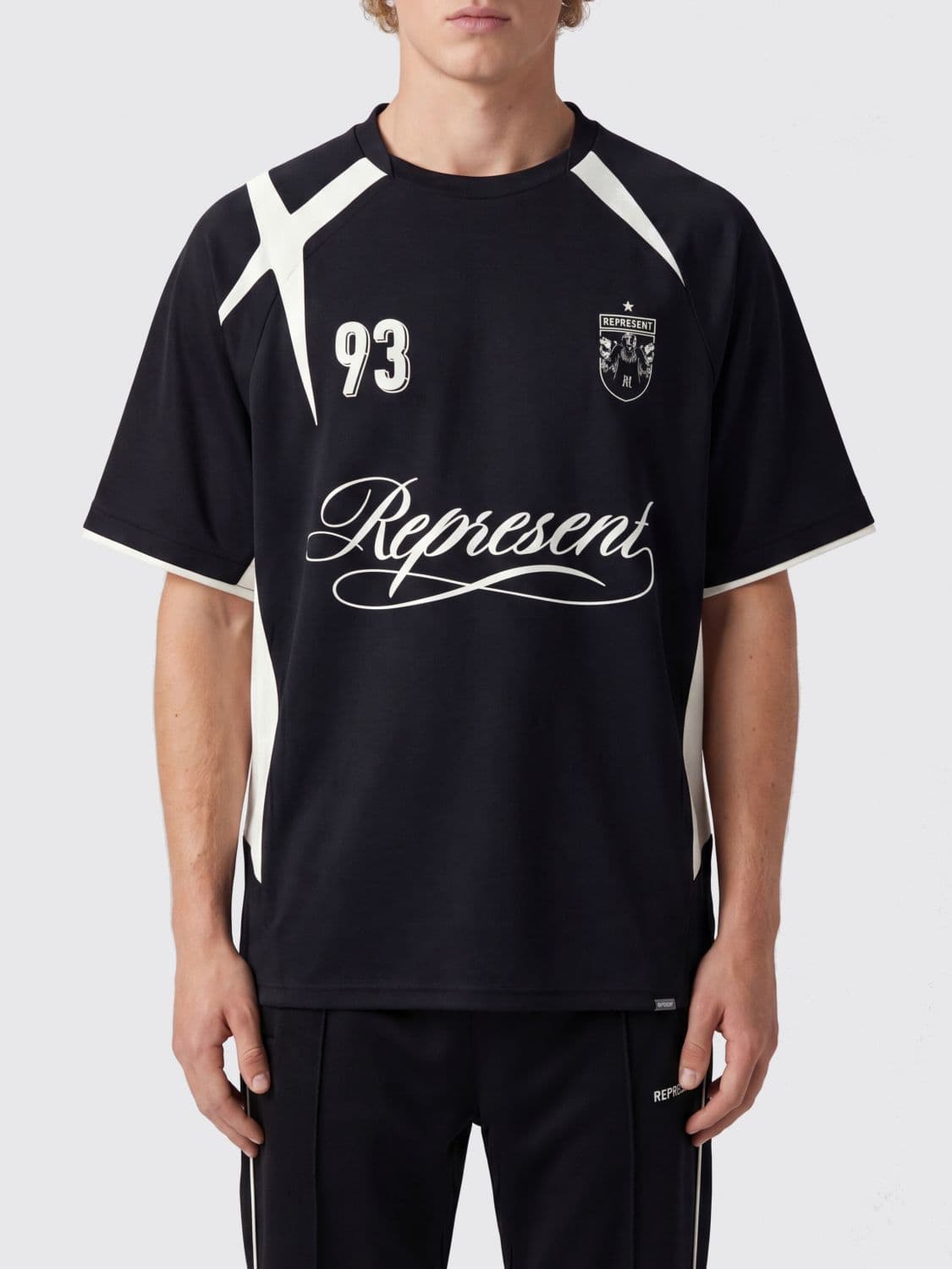 Represent Polyester T-Shirt with Logo and Contrasting Profiles · XL