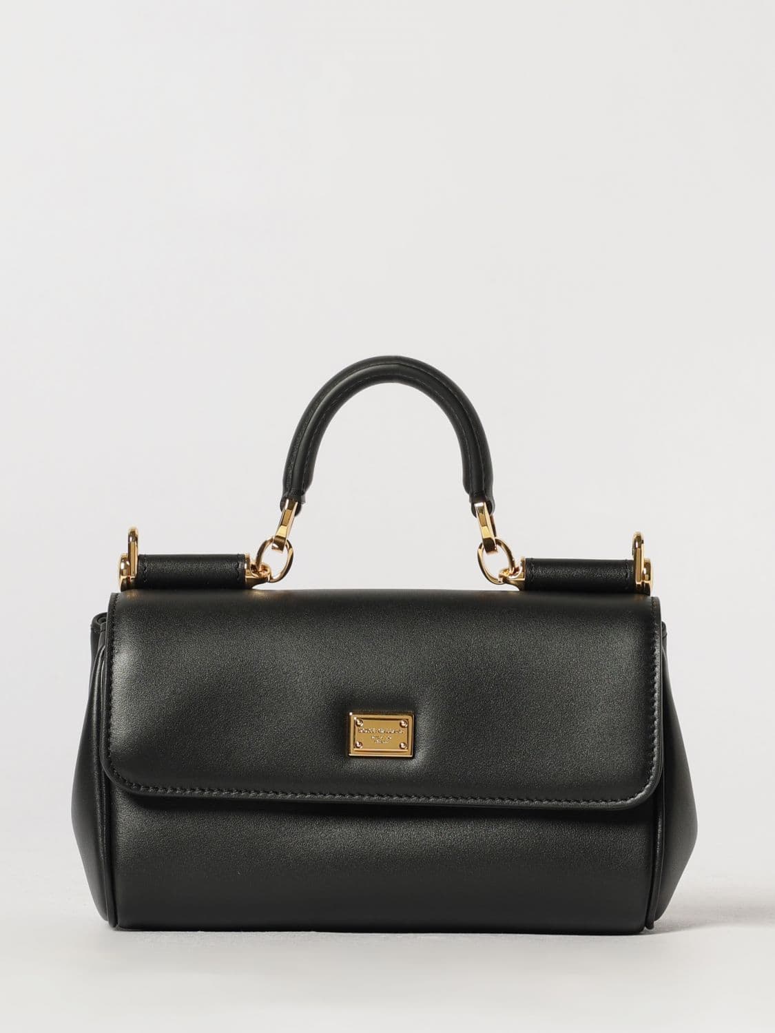 Dolce & Gabbana My Sicily Mini Handbag in Leather with Logo Charm · OS