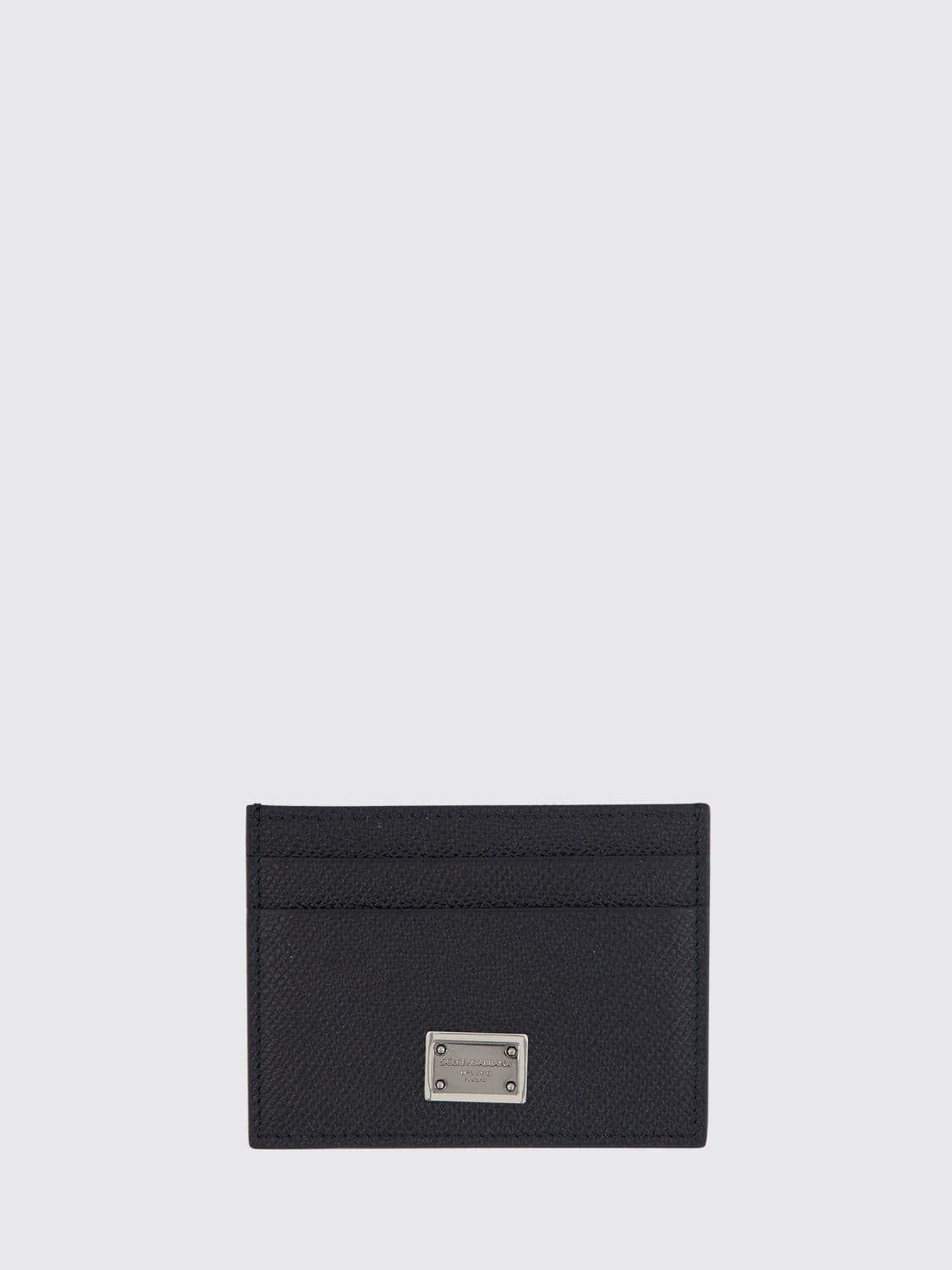 Dolce & Gabbana Flat Grained Calf Leather Card Holder with Logo · OS