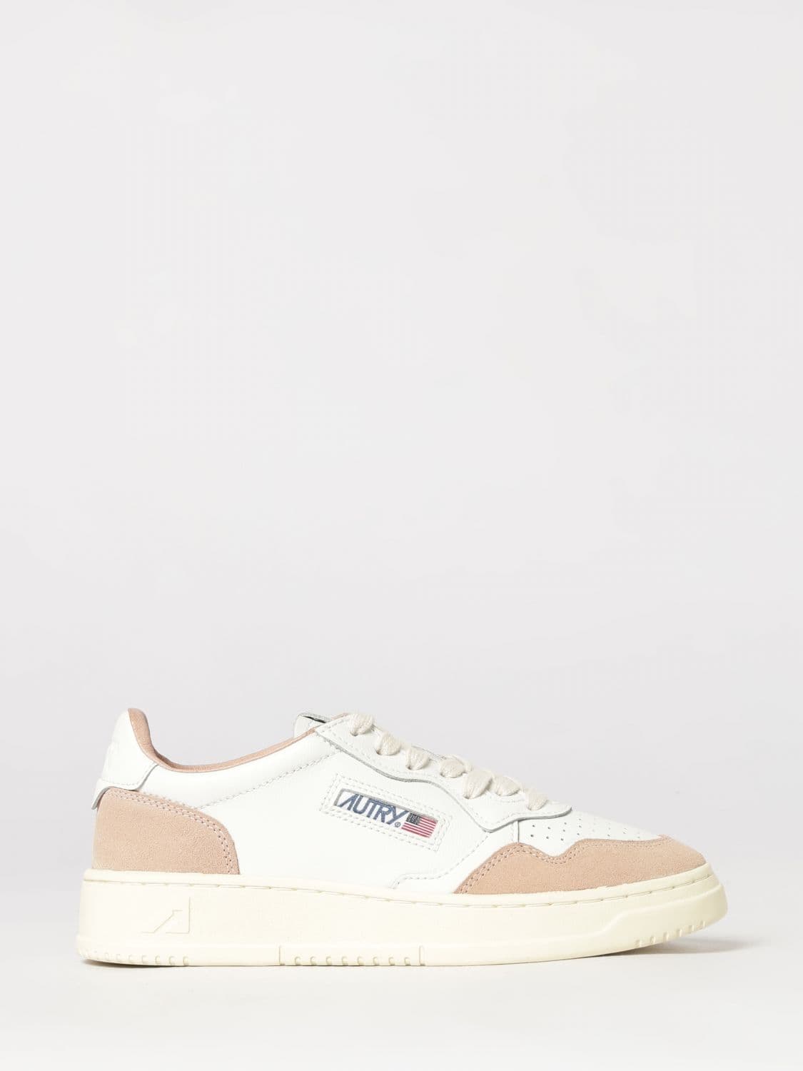 Autry Medalist Low Bicolor Leather Sneakers with Perforated Toe