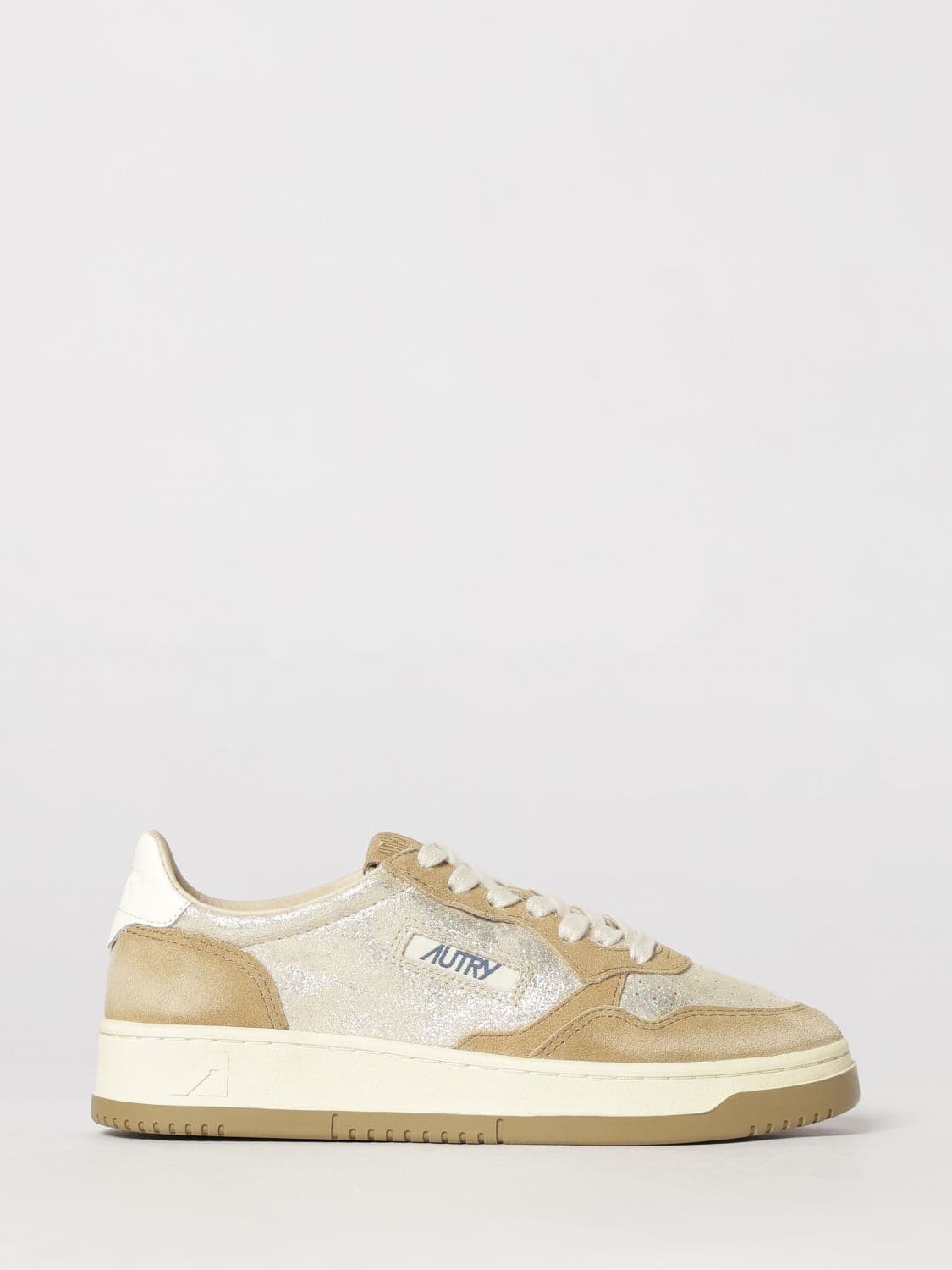 Autry Medalist Low Bicolor Leather Sneakers with Perforated Toe