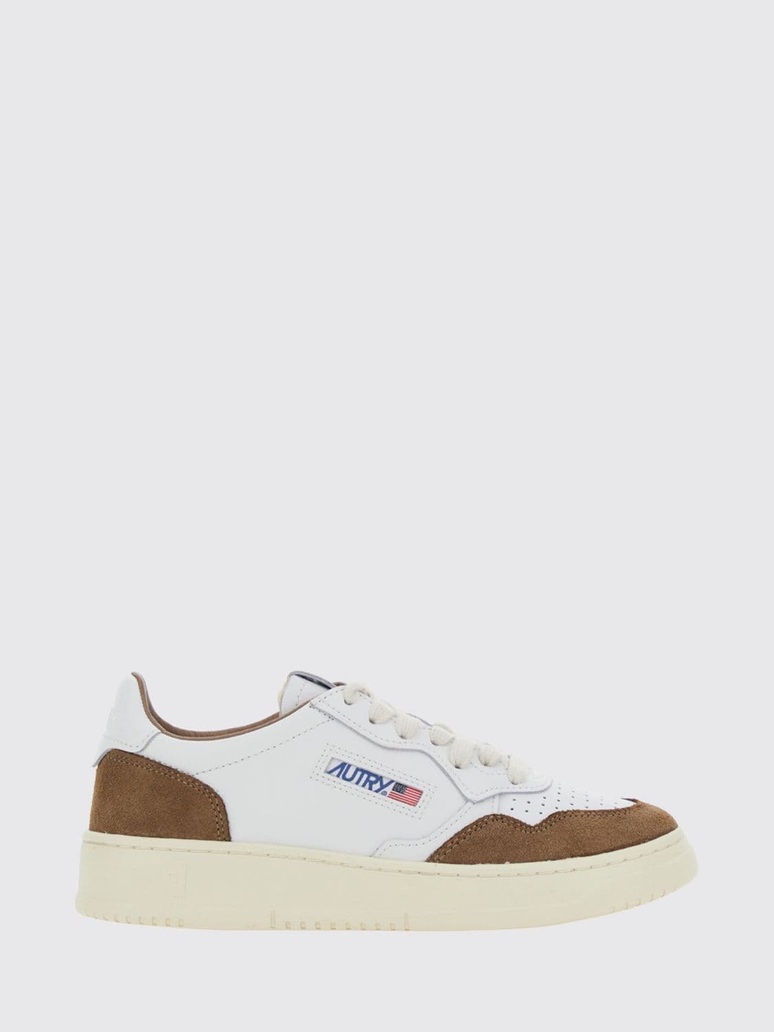 Autry Medalist Low Bicolor Leather Sneakers with Perforated Toe