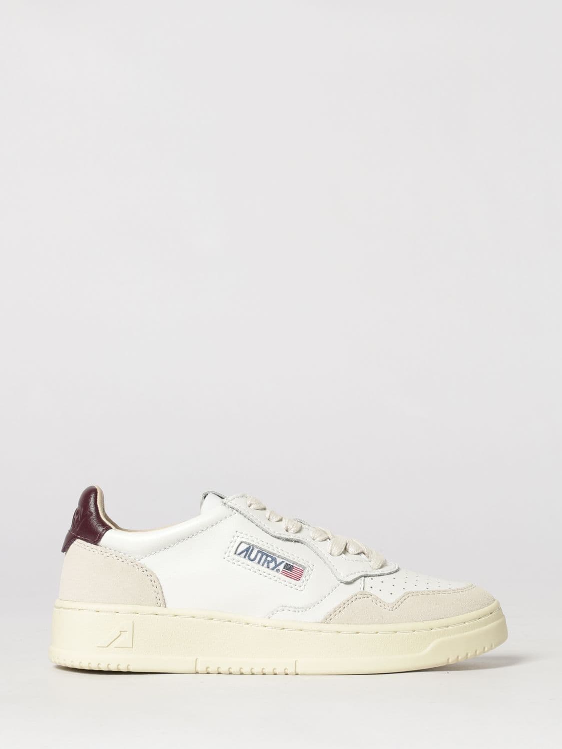 Autry Medalist Low Bicolor Leather Sneakers with Perforated Toe