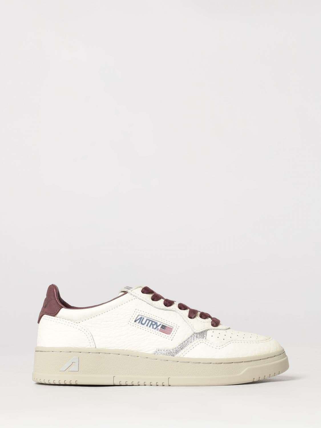 Autry Medalist Low Bicolor Leather Sneakers with Perforated Toe