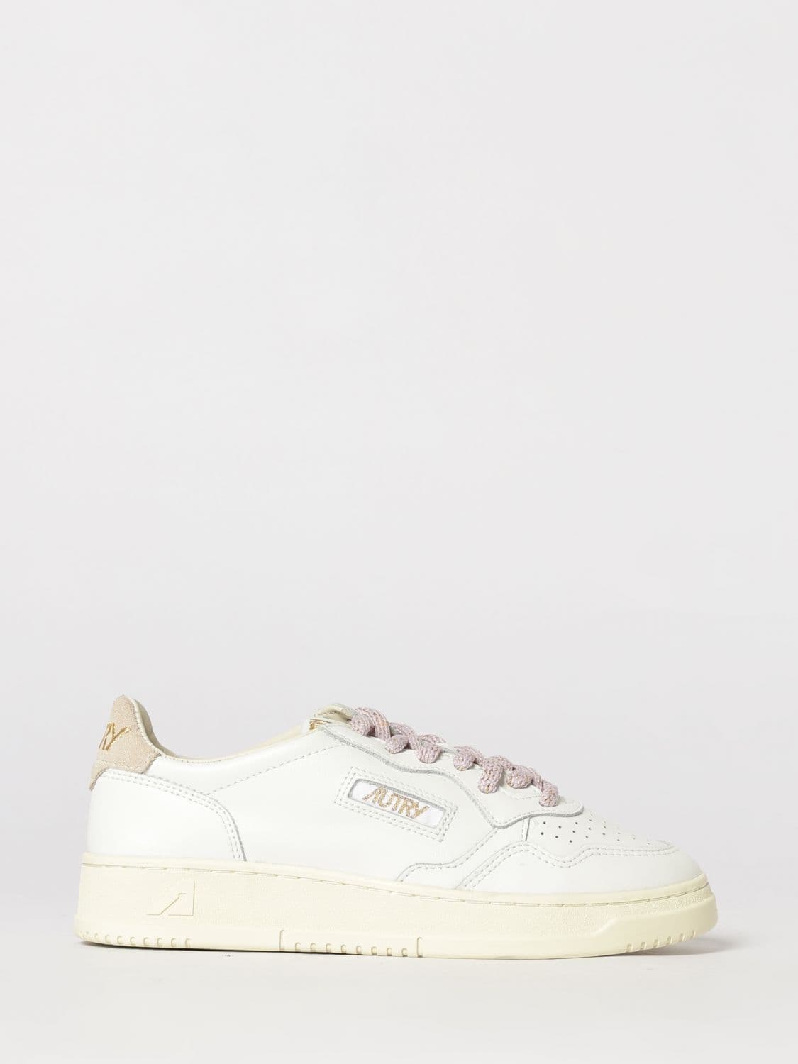 Autry Medalist Low Bicolor Leather Sneakers with Perforated Toe