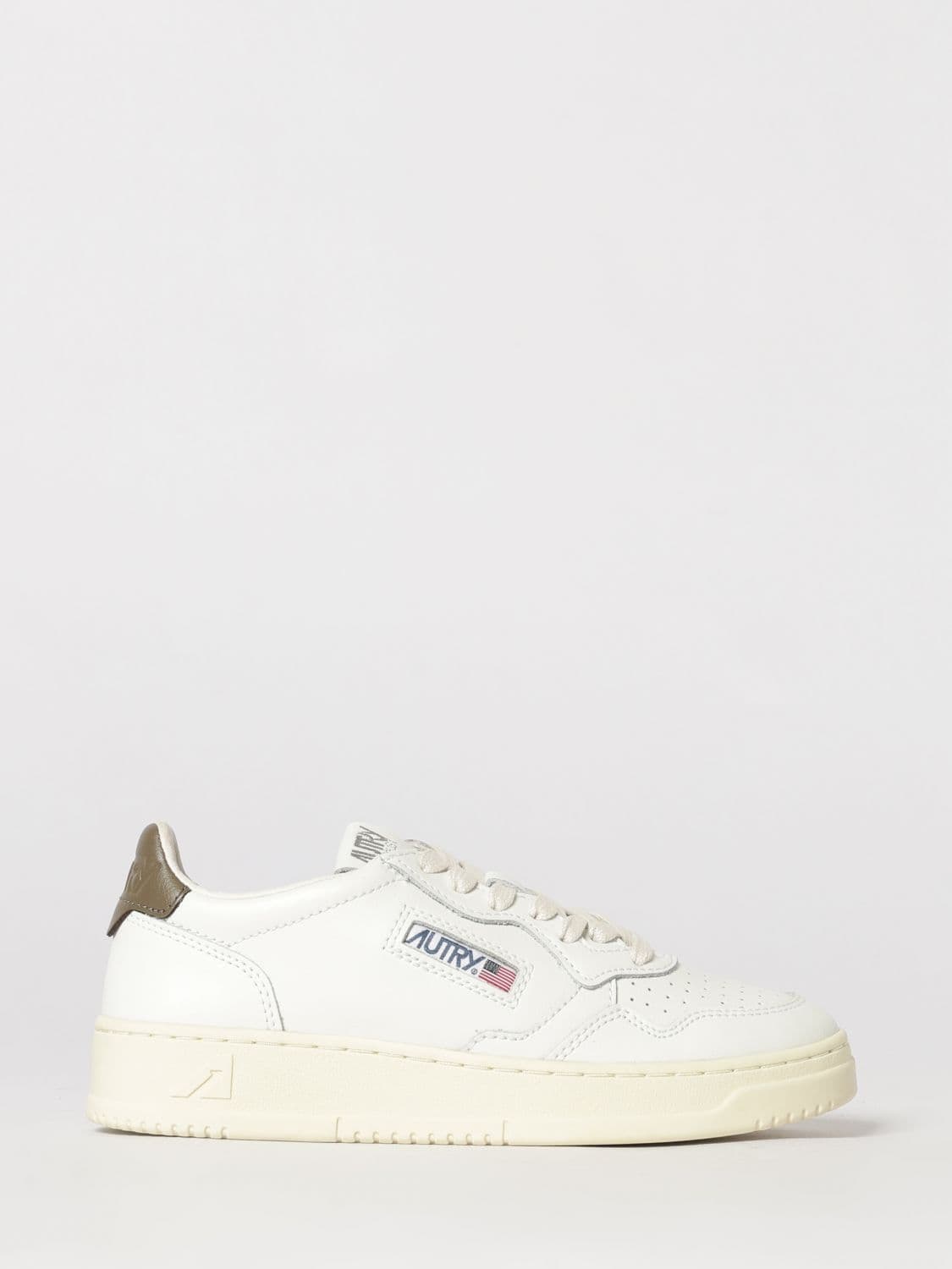 Autry Medalist Low Bicolor Leather Sneakers with Perforated Toe