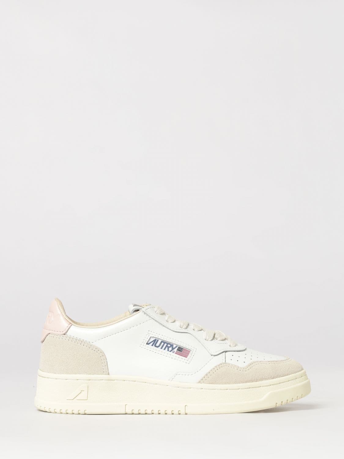 Autry Medalist Low Bicolor Leather Sneakers with Perforated Toe